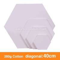 Artist 40cm cotton hexagon stretched canvas back staple single thick